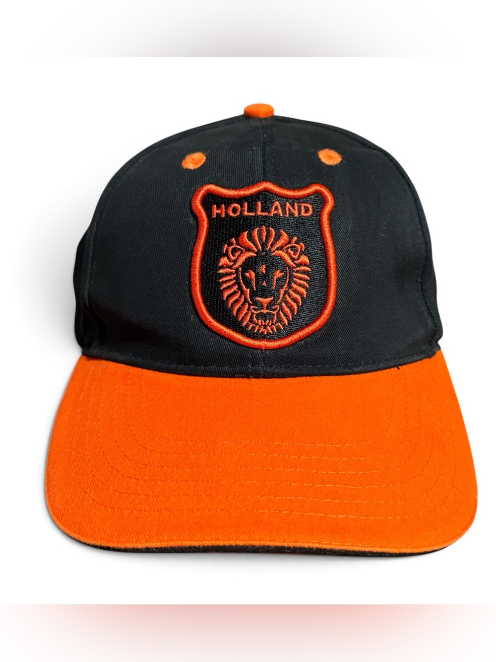 Holland Collection Black and Orange Netherlands "Holland" Fan Baseball Cap